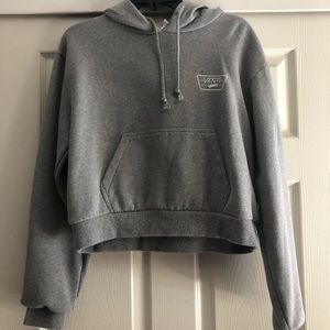 Vans cropped gray hoodie